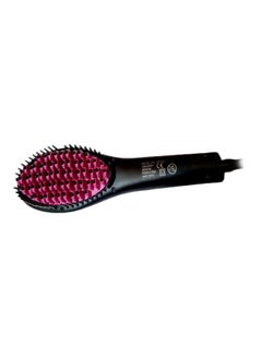 Electric Thermal Hair Brush With LCD Screen Black/Red