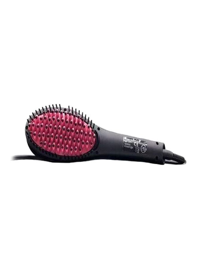Electric Hair Straightening Brush Black/Pink