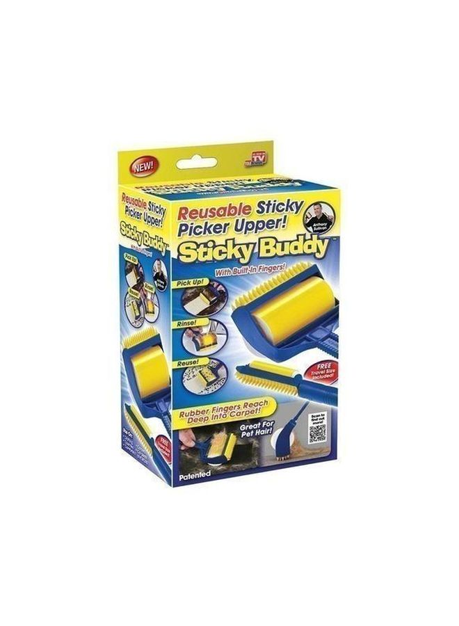 AS SEEN ON TV Sticky Buddy Lint Roller Yellow/Blue - Image 4