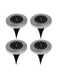 Generic 4-Piece LED Solar Light Black/Silver 