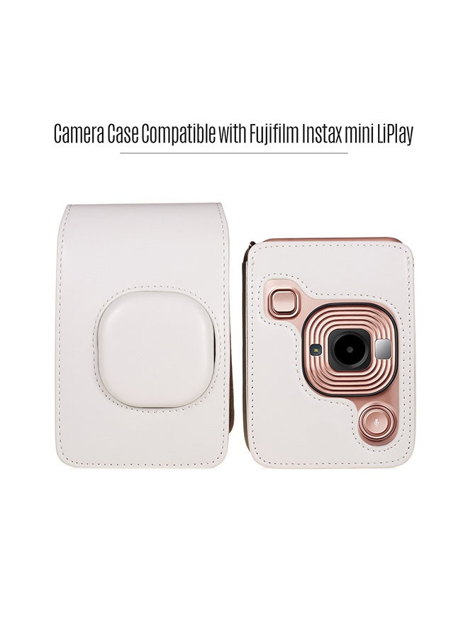 Generic Compact Size Instant Camera Bag With Shoulder Strap Smokey White  - Image 3