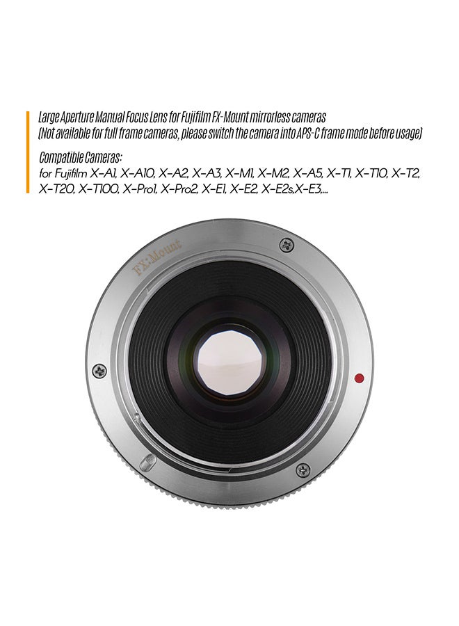 ANDOER 35mm F1.6 Manual Focus Lens 5.5x3.8cm Silver/Black/White  - Image 4