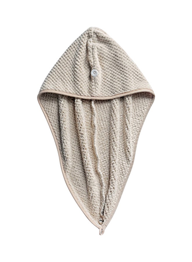 Hair Towel Wrap With Button Grey 21x2x20cm - Image 1