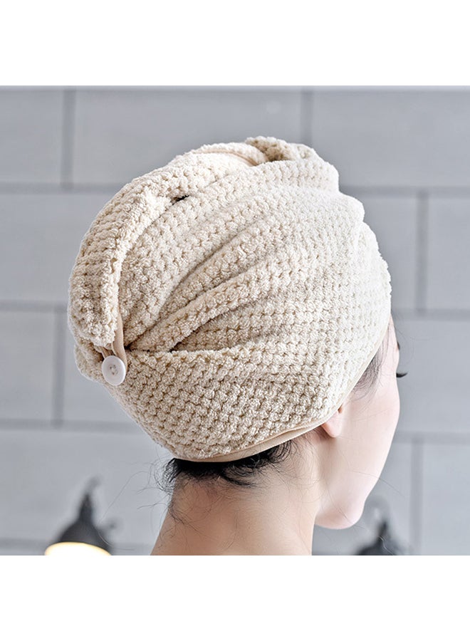 Hair Towel Wrap With Button Grey 21x2x20cm - Image 2