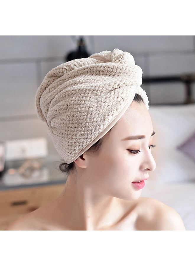Hair Towel Wrap With Button Grey 21x2x20cm - Image 4