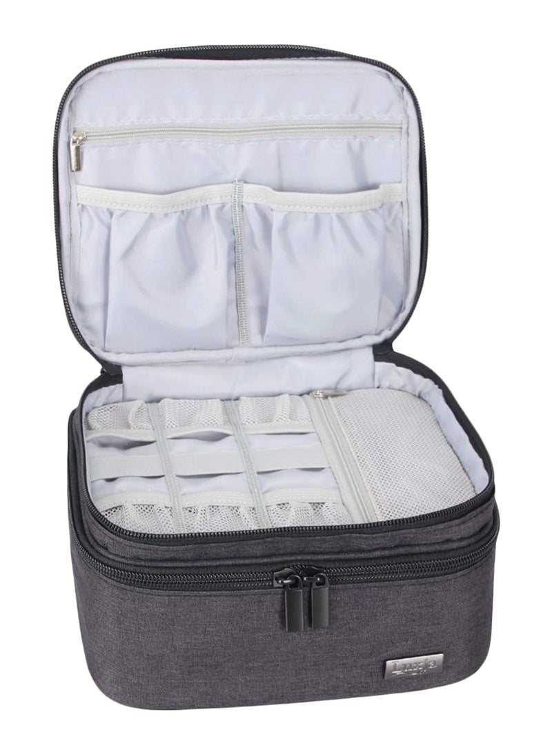 لوكسجا حقيبة حمل طلاء أظافر رمادي/أسود - Image 2