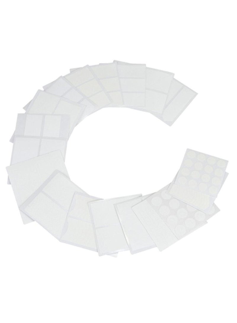 CCbeauty 18-Piece Nail Art DIY Template Sticker Set White - Image 1