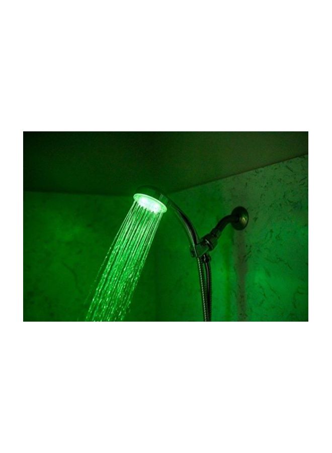 رأس دش بمصباح LED فضي - Image 3