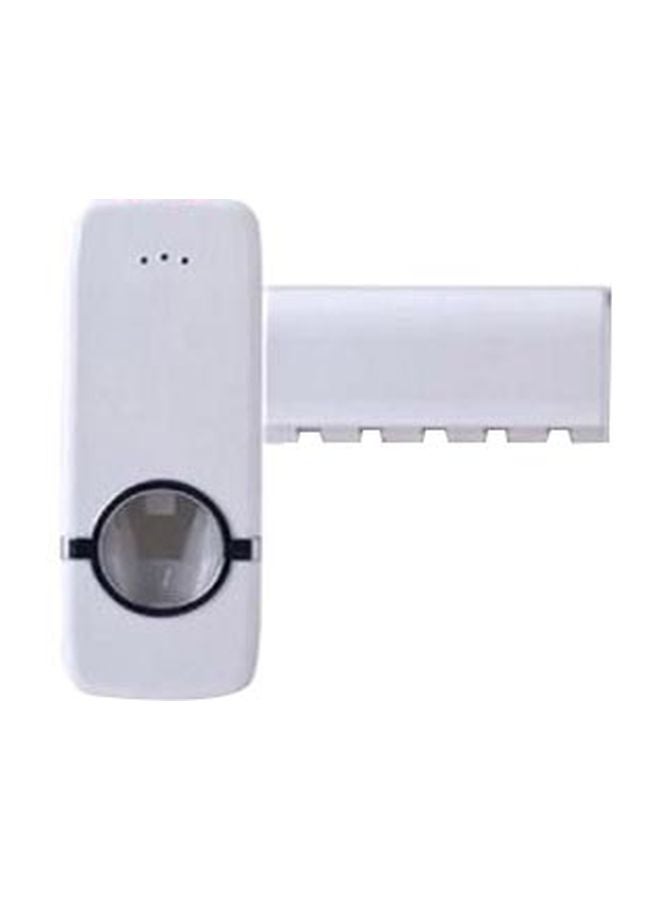 Toothbrush Holder With Toothpaste Dispenser White - Image 1