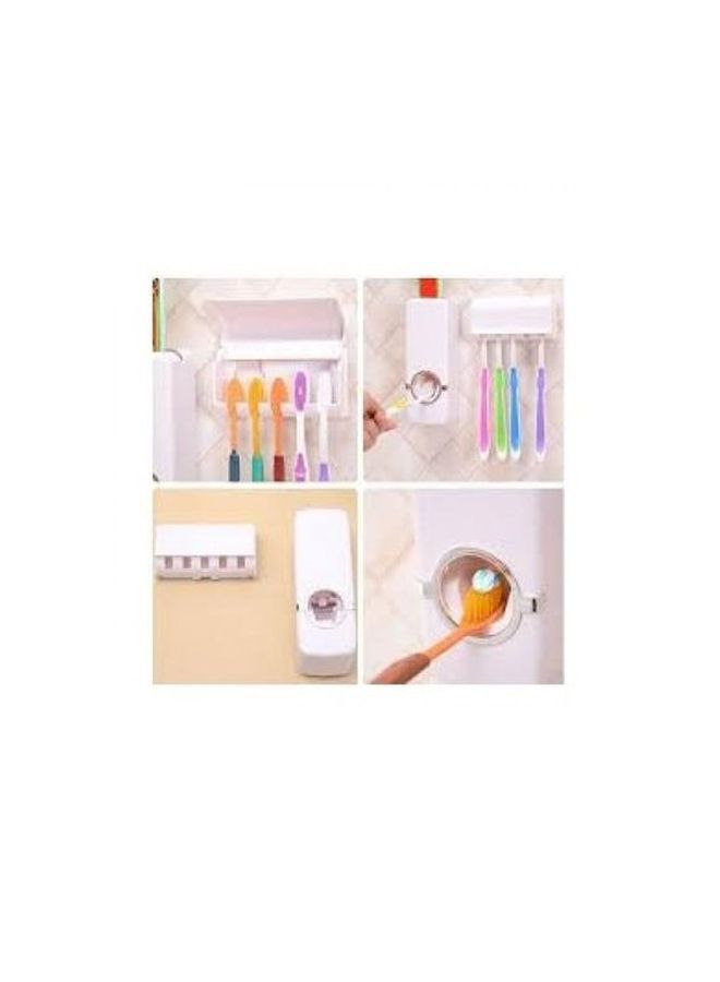 حامل لمعجون الأسنان مع موزع أبيض - Image 3