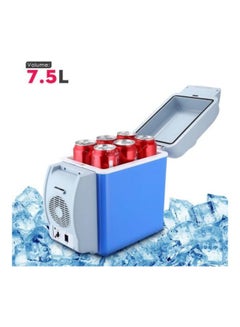 Generic Multi-Function Portable Car Mini Fridge 7.5 L 2724675505766 Blue/White  - Image 4