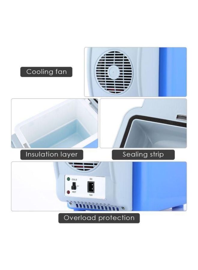 Generic - Multi-Function Portable Car Mini Fridge 7.5 L 2724675505766 Blue/White - Image 1
