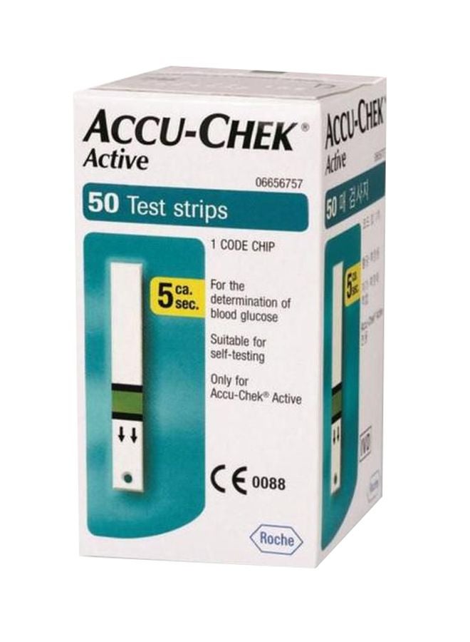 ACCU-CHEK - 50-Piece Blood Glucose Monitor Test Strip - Image 1