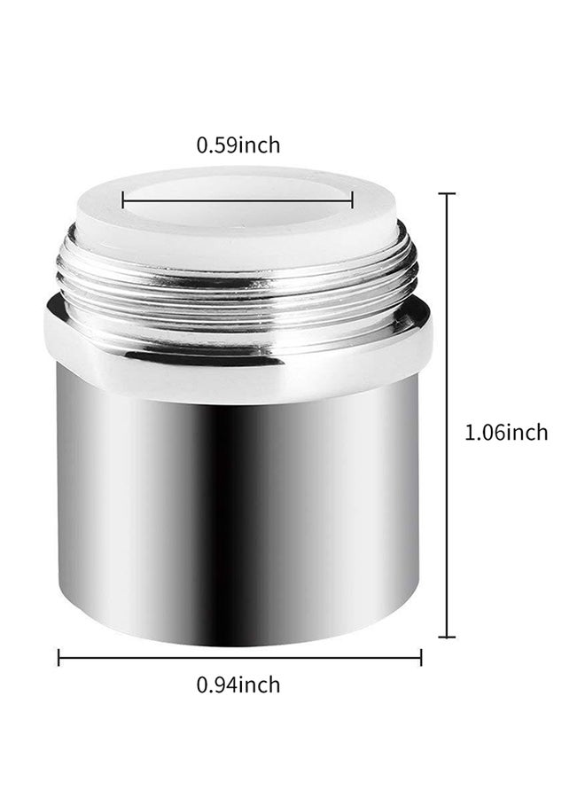 360-Degree Swivel Faucet Sprayer Head Silver - Image 3