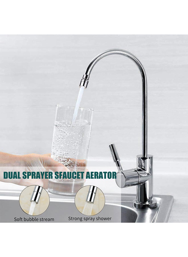 360-Degree Swivel Faucet Sprayer Head Silver - Image 4