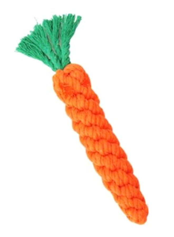 Carrot Shaped Pet Toy Orange/Green 23cm - Image 1