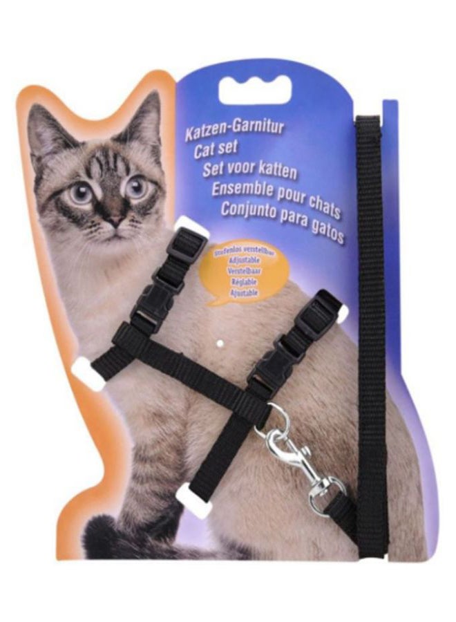 Adjustable Safety Cat Harness Black - Image 1