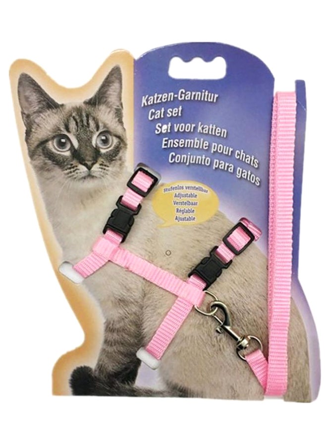 Adjustable Safety Cat Harness Pink - Image 1