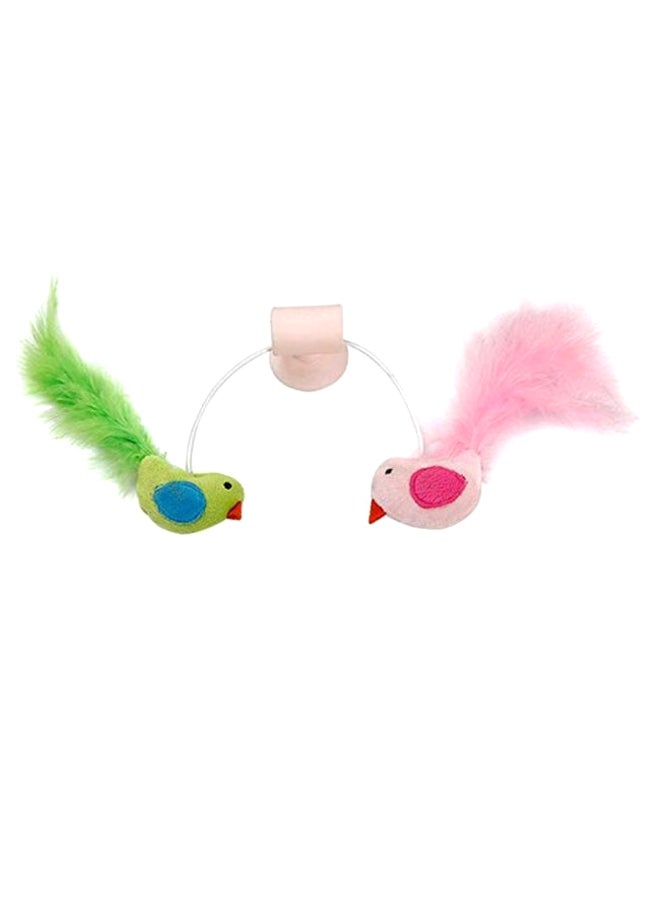 لعبة تفاعلية مثيرة للقطط على شكل ريش طيور متعدد الألوان 26 x 14سم - Image 1