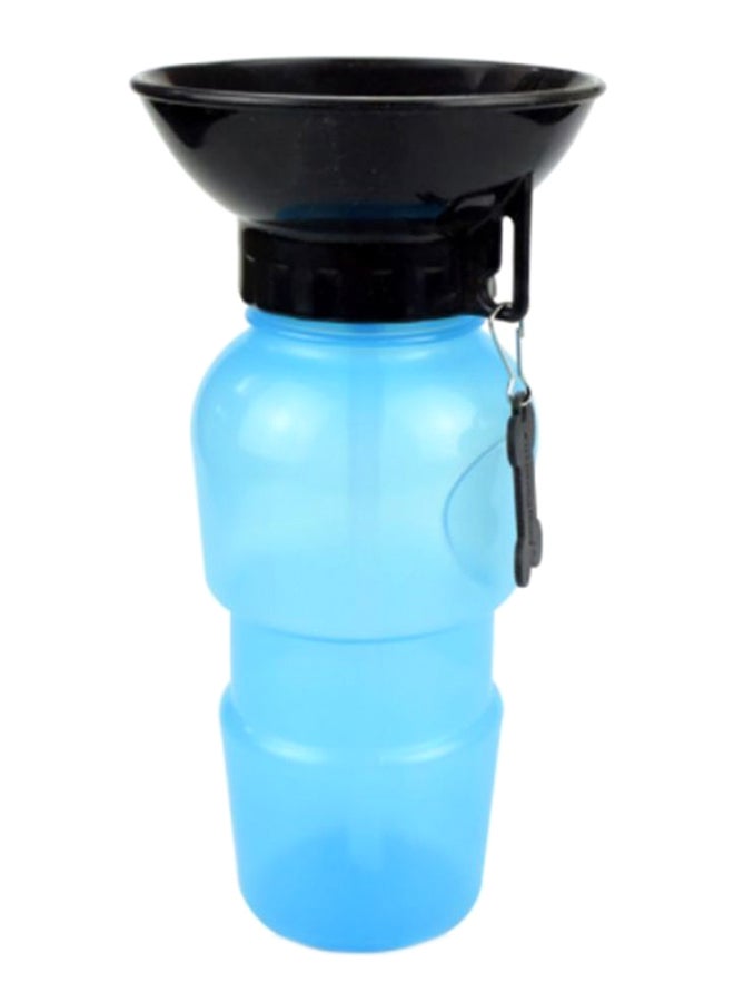 Portable Feed Bowl And Water Bottle For Pet Blue/Black