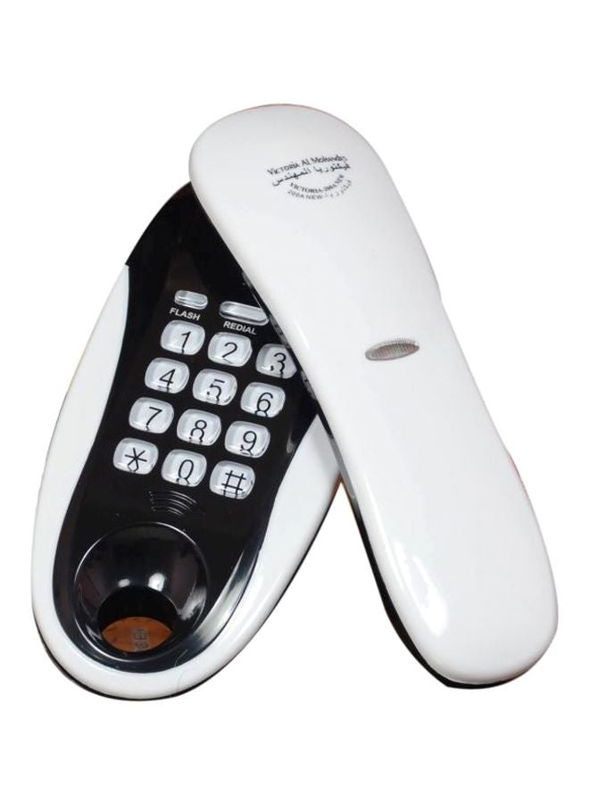 VictoriaAlMohandes Corded Telephone White/Black 
