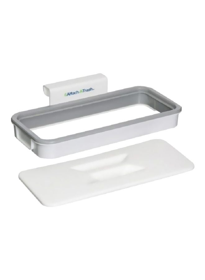 Attach A Trash - Hanging Garbage Rack With Lid Clear/White 5x20centimeter - Image 1