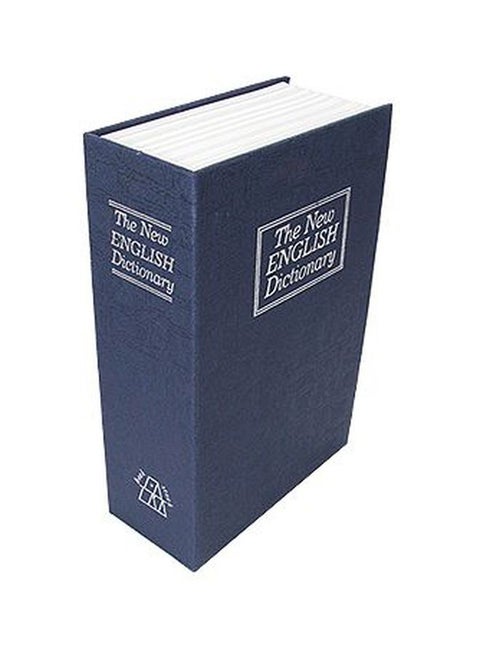 Dictionary Hidden Diversion Book Safe With Key Lock Blue 240x155x55cm