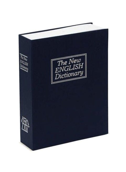 Dictionary Hidden Diversion Book Safe With Key Lock Blue 26x6x19centimeter