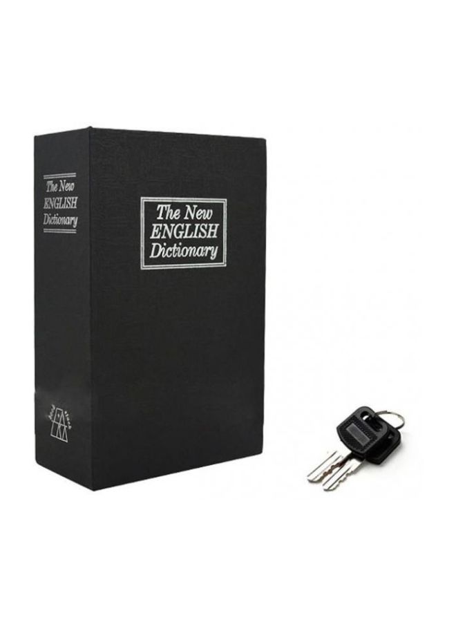 Dictionary Hidden Diversion Book Safe With Key Lock Black/White/Grey 15.5x5.5x24centimeter - Image 1