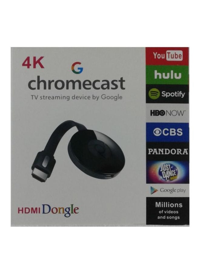جهاز بث تلفزيوني كروم كاست بدقة 4K أسود