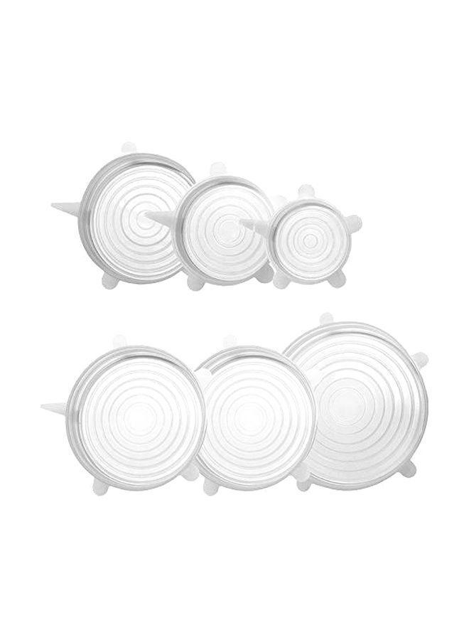OCUBE 6-Piece Silicone Food Container Lid 6PSFC Clear  - Image 1