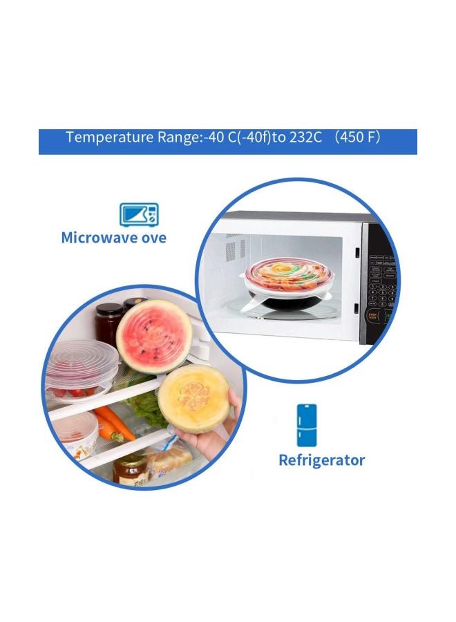 OCUBE 6-Piece Silicone Food Container Lid 6PSFC Clear  - Image 5