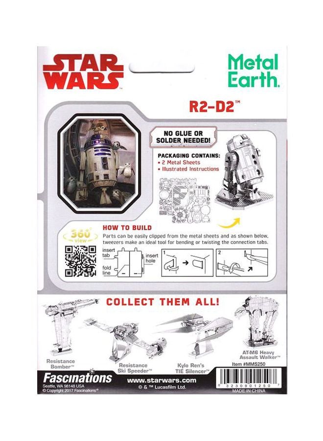 Fascinations Star Wars R2D2 Metal Earth Model Kit MMS250  - Image 5