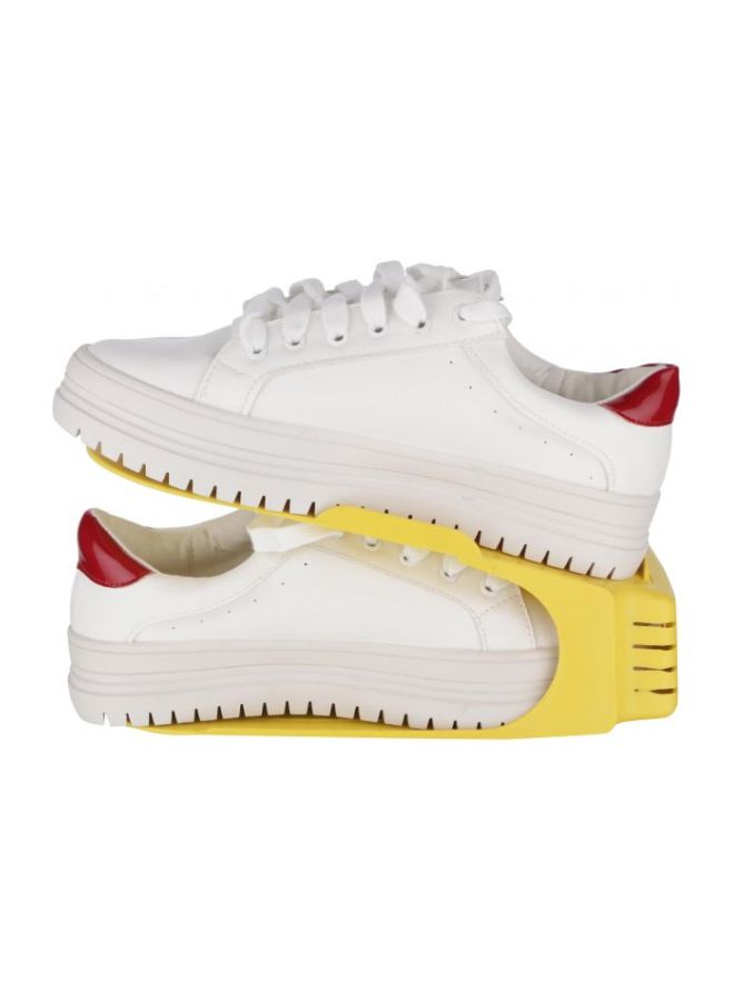 TRAGO Double Layer Shoe Rack Yellow - Image 2
