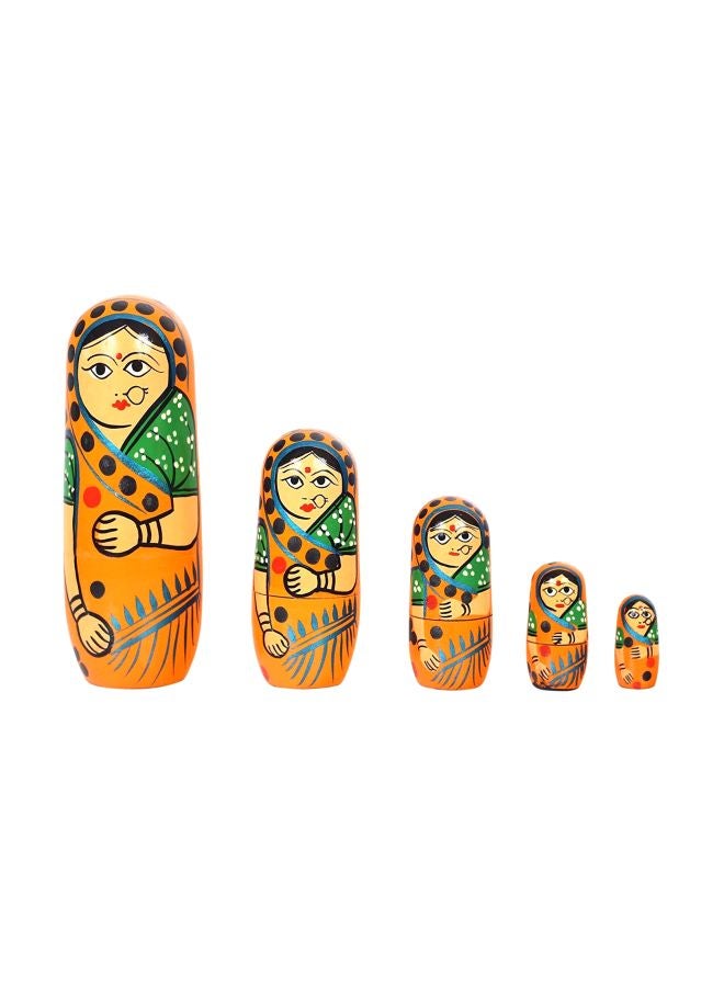 ITOS365 5-Piece Hand Painted Nesting Doll Set - Image 1