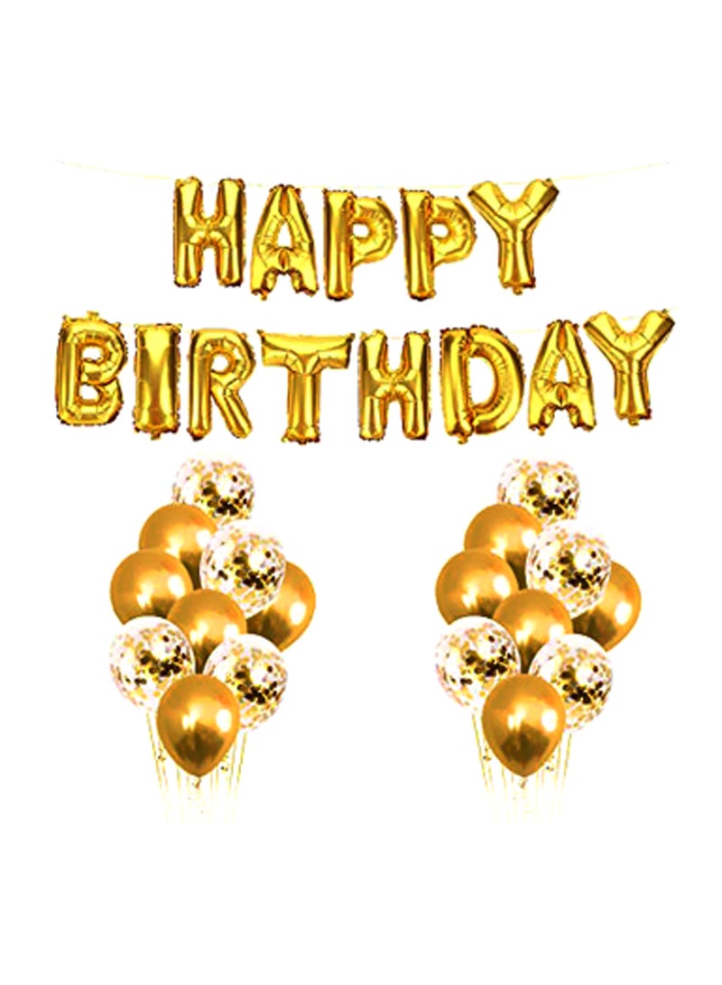Party Propz Happy Birthday Aluminum Foil Balloon Set 