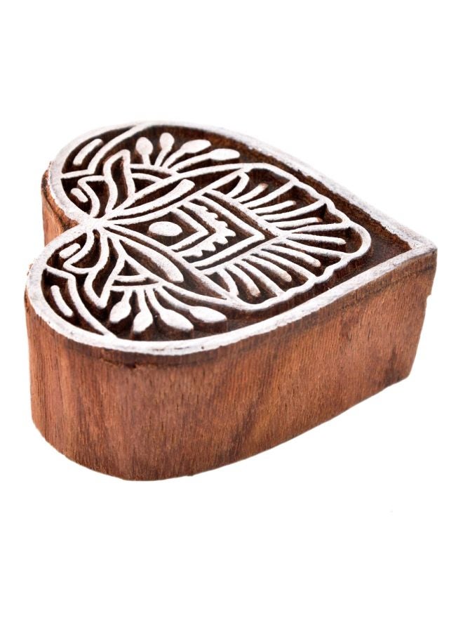 Hashcart 10-Piece Hand Carved Wooden Printing Block Set IK-BOOTI-SET-1071-1080 White/Brown/Black  - Image 3