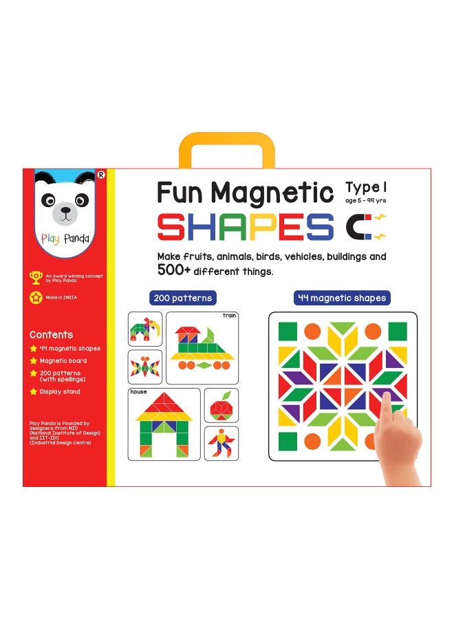 Play Panda 44-Piece Fun Magnetic Shapes Type 1 Set PP017 - Image 2