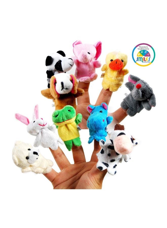 سمايلز كرييشن مجموعة دمى متحركة للأصابع على شكل حيوانات من 10 قطع من طراز SC-1435-1-TOYS - Image 2