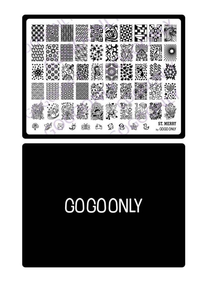 St. Merry Nail Art Stamping Plate Black - v1578668307/N33564254A_1