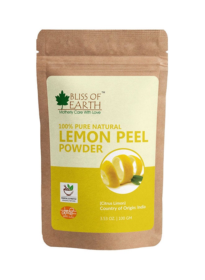 BLISS OF EARTH Pure Lemon Peel Powder Face Pack 100grams  - Image 1