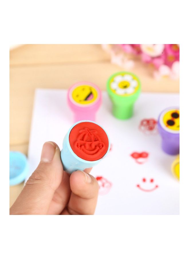 أويترا مجموعة أختام بتصميم رموز تعبيرية وتحفيزية مُكوّنة من 20 قطعة أزرق/وردي/أحمر - Image 5