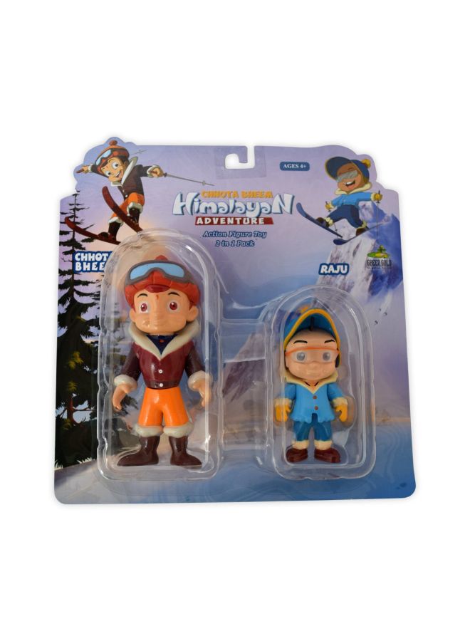 Chhota Bheem - 2-In-1 Bheem And Raju Himalayan Adventure Action Figure Toy Set - Image 1