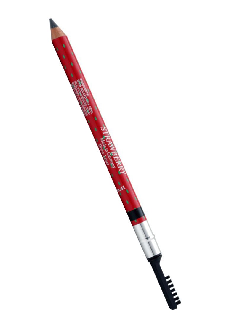 ستوربيري قلم تحديد حواجب 2 في 1 يدوم طويلا مع فرشاة أسود - Image 1