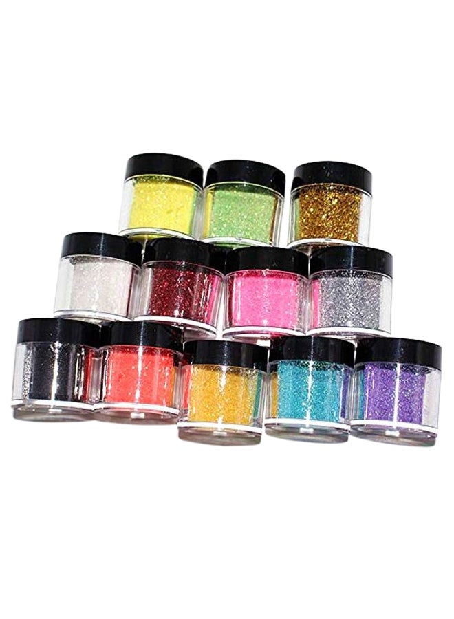 XICHEN 12-Piece Nail Glitter Powder Set Multicolour - Image 2
