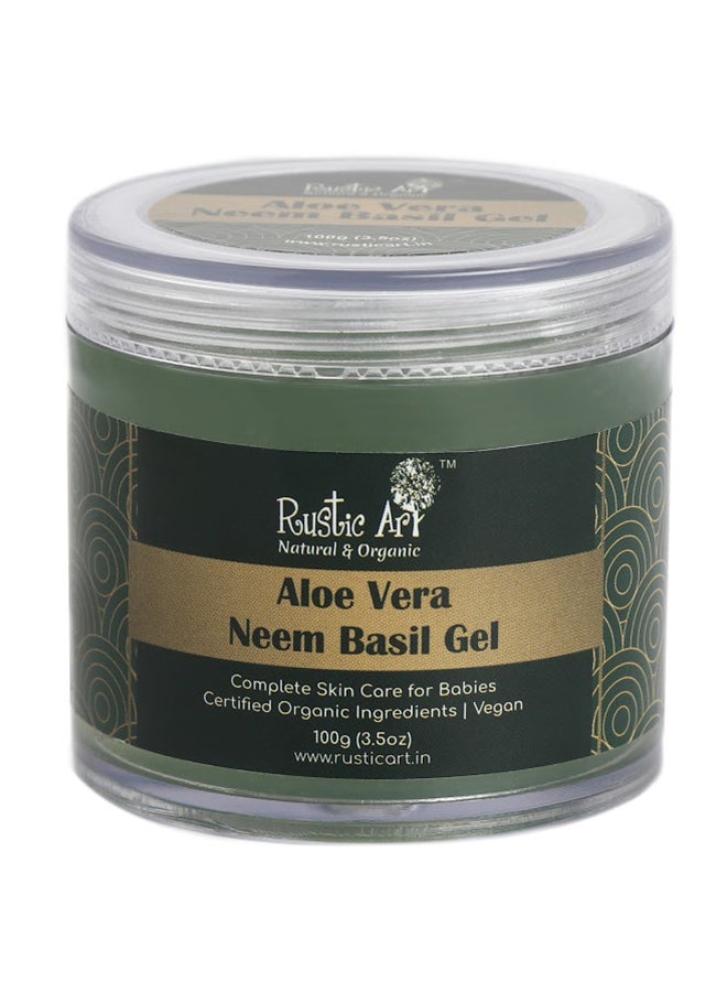 Rustic Art Aloe Vera Neem And Basil Gel 100grams - Image 1