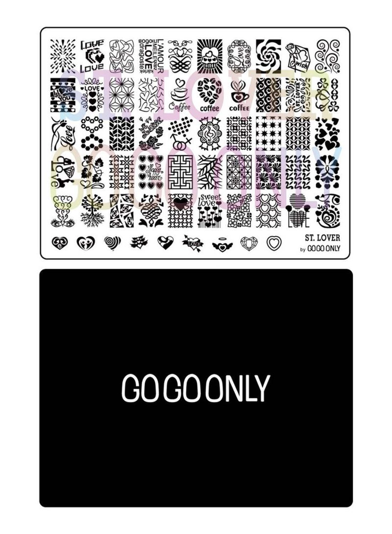 GOGOONLY - 60-Piece Nail Art Sticker Set Multicolour - Image 1