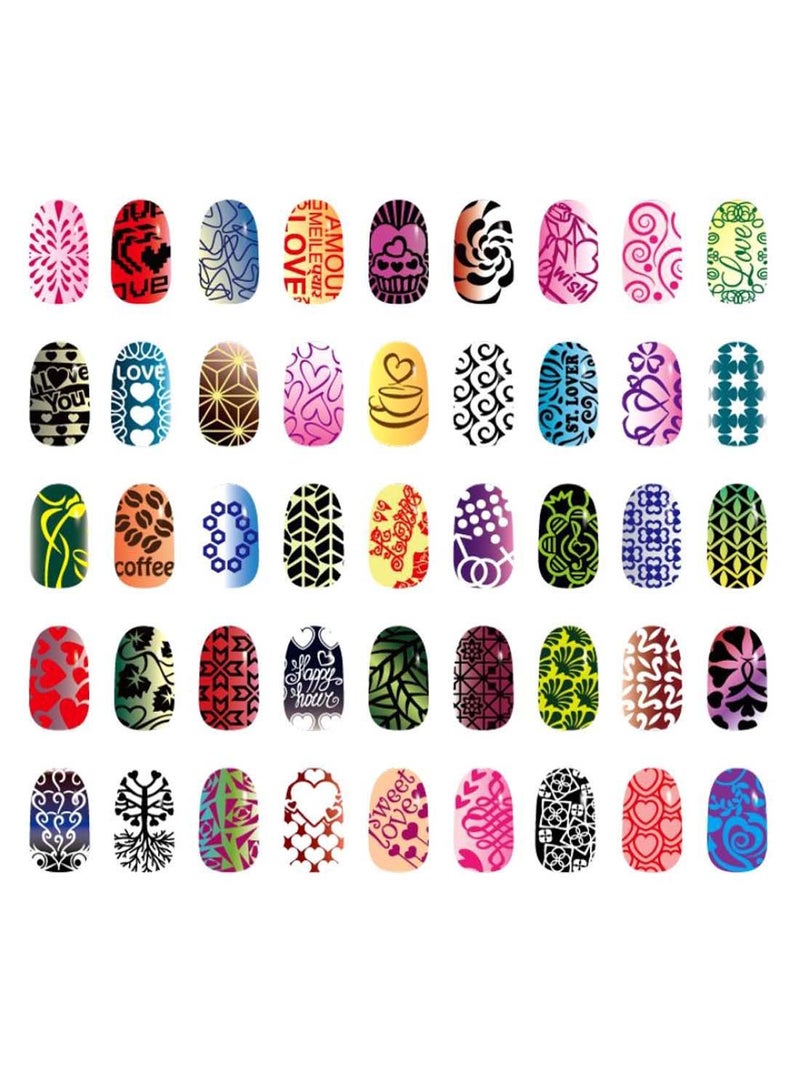 GOGOONLY - 60-Piece Nail Art Sticker Set Multicolour - Image 1