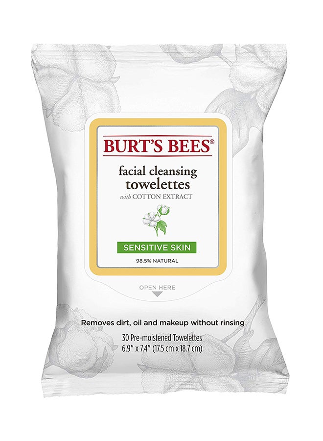 بيرتس بيز مجموعة مناديل مبللة لتنظيف الوجه مناسبة للبشرة الحساسة مكونة من 3 قطع
