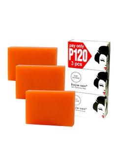 kojie.san Pack of 3 Skin Lightning Soap Orange Orange 3 x 65grams  - Image 1